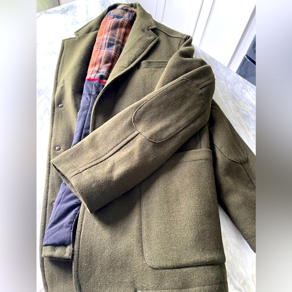 Pendleton Benton Wool Sport Jacket in Olive Green Coat Size Large
